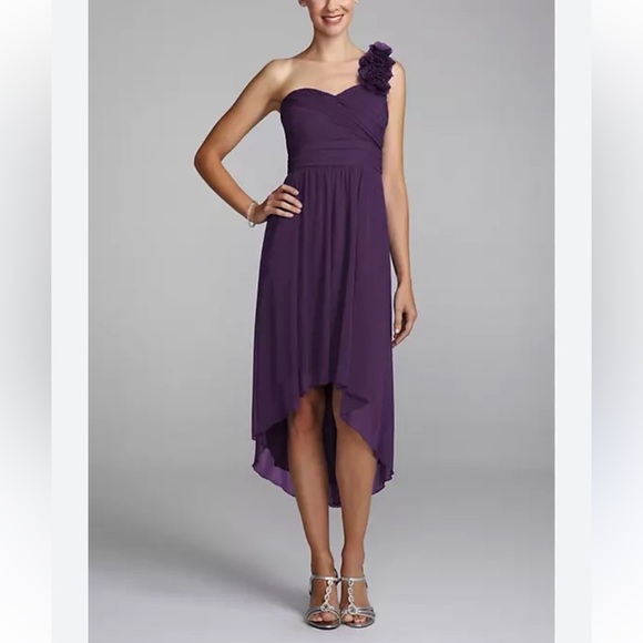 DB studio formal dress hilo mesh one shoulder - Picture 1 of 6